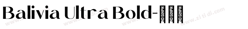 Balivia Ultra Bold字体转换